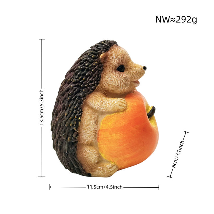 Cute hedgehog sculpture with fruit bowl Kalsten