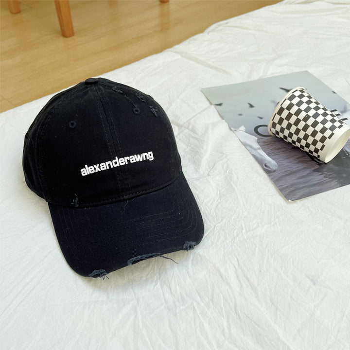Unisex Distressed Cotton Baseball Cap Kalsten