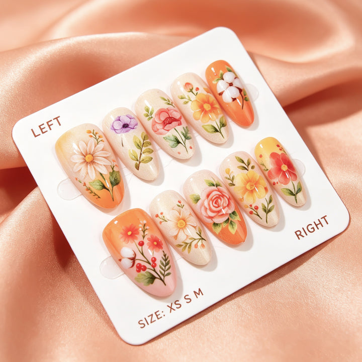 Artistic Floral Press-On Nails 1790738521