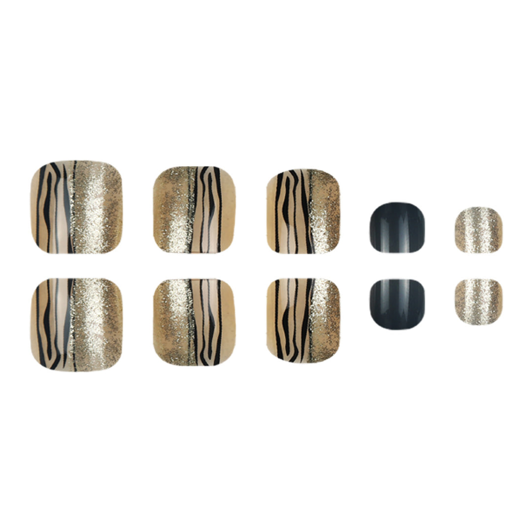 Stylish Decorative Press-On Toenails Kalsten