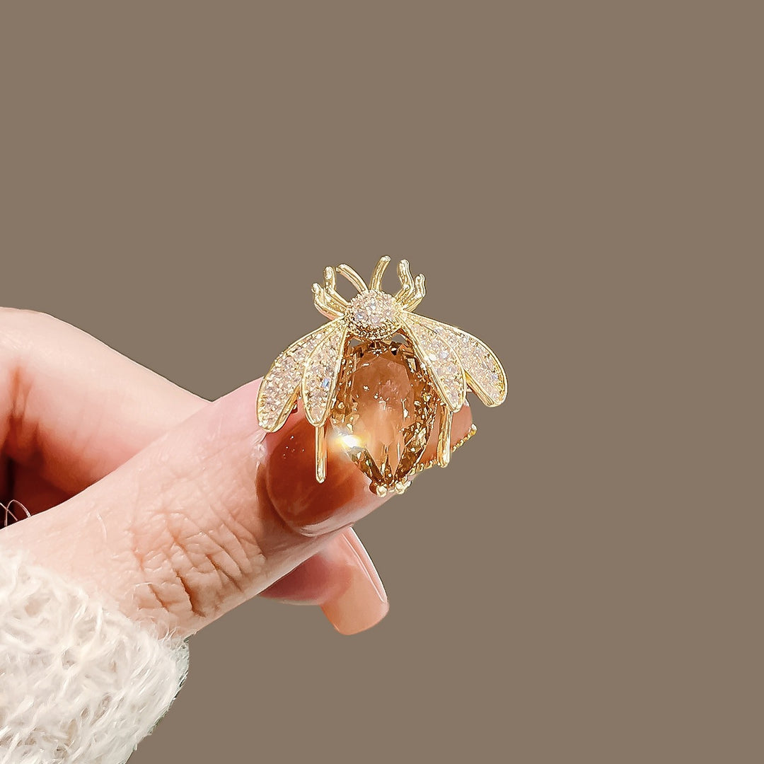 Exclusive bee brooch with crystals Kalsten