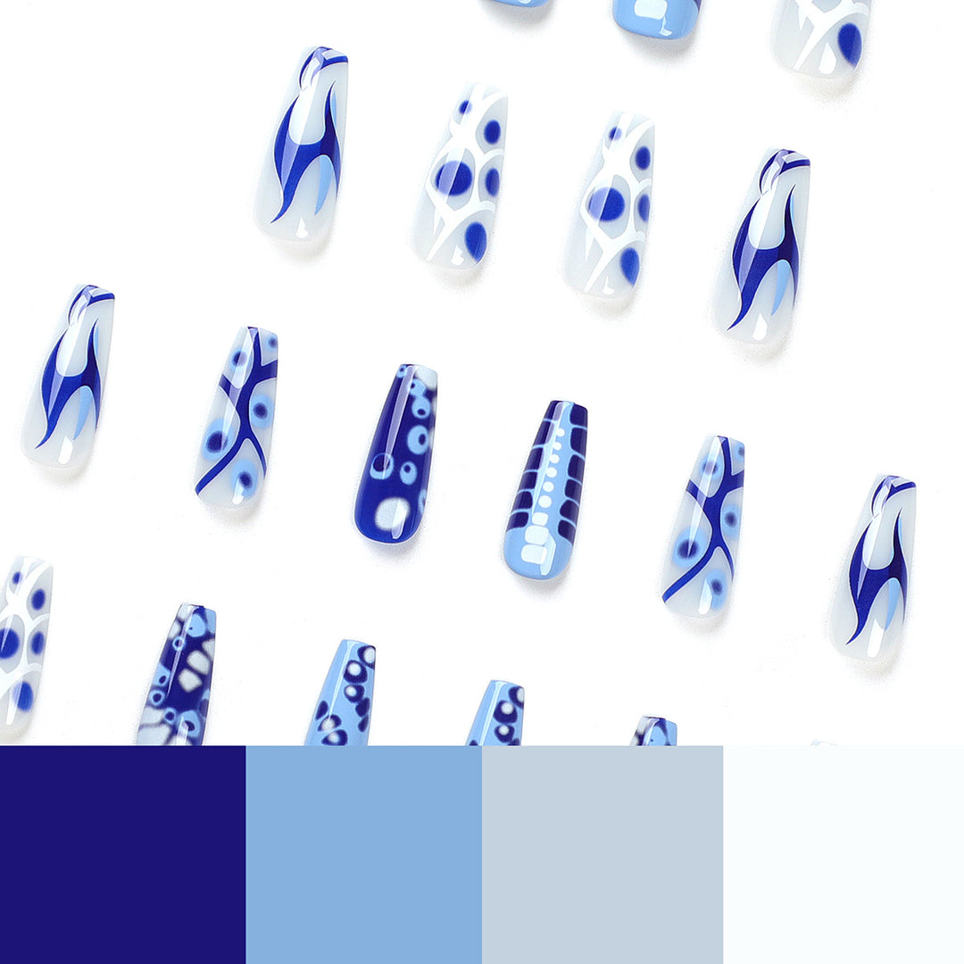 Artistic Gel Nails with Modern Color Design Kalsten