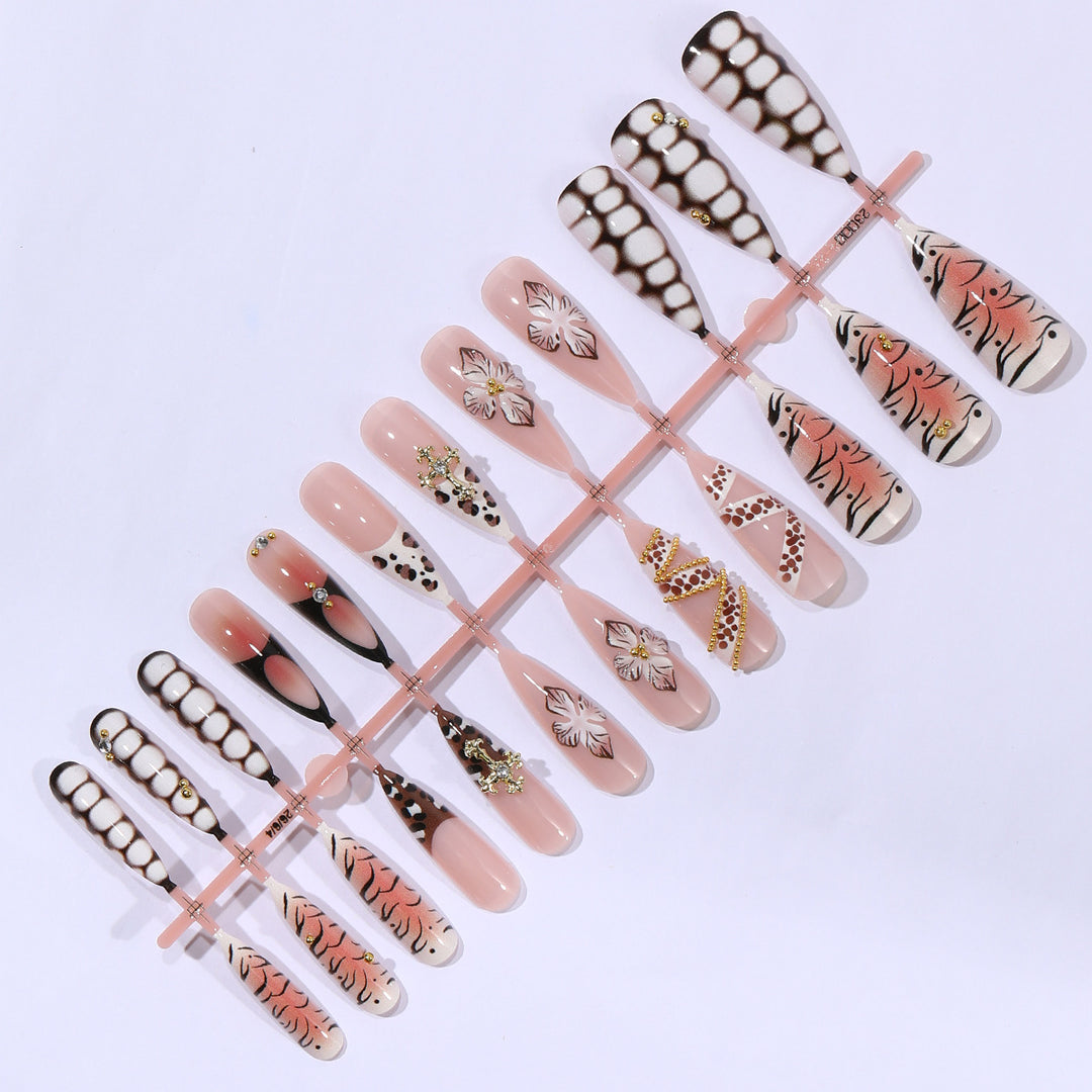 Decorative 3D Floral Acrylic Nail Art Kalsten