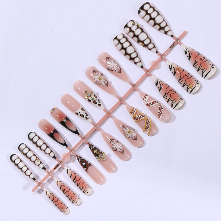 Decorative 3D Floral Acrylic Nail Art Kalsten