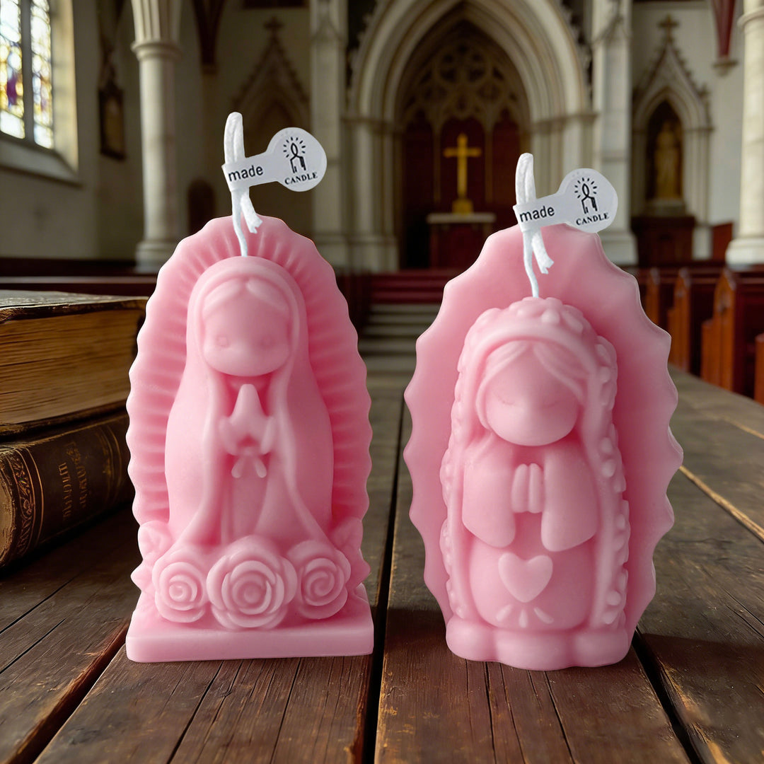 Sculpted Virgin Mary Candle