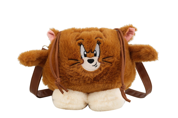 Plush Shoulder Bag with Animal Motif and High Cuddliness Kalsten