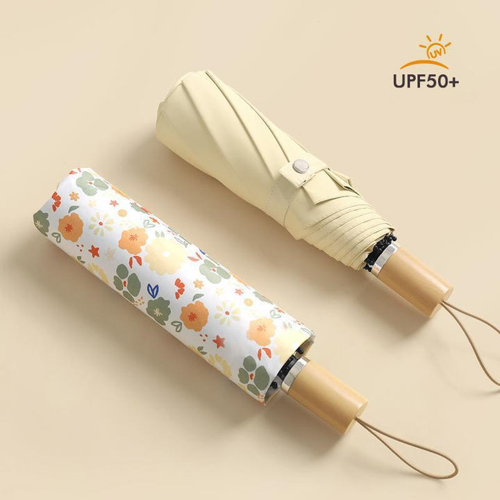 Ladies elegant and colorful folding umbrella with floral design Kalsten