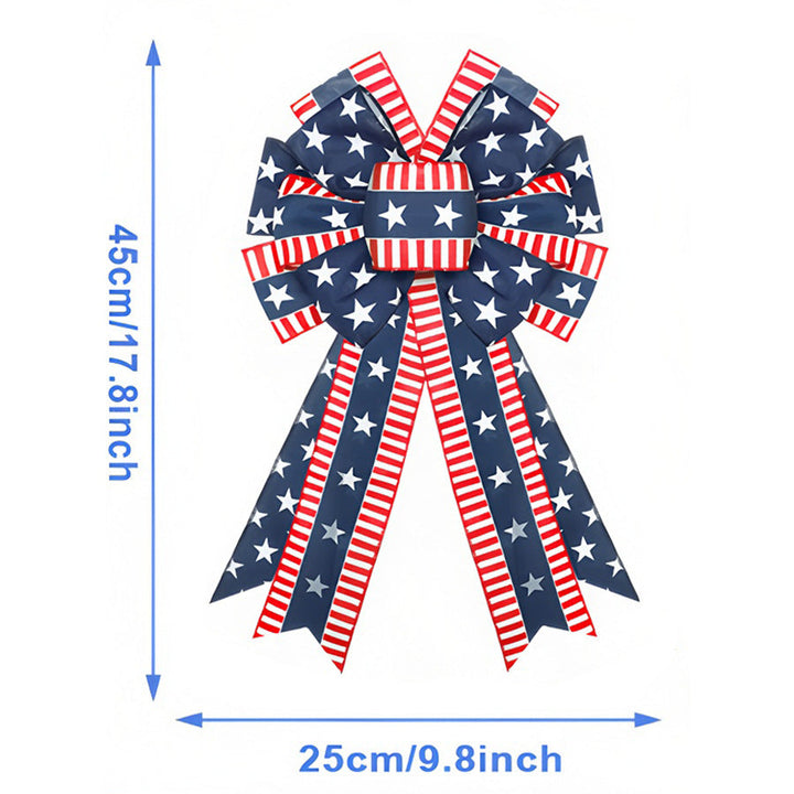 Unisex nan patriotic burlap bow with long tails for wreaths doors and patriotic home decor Kalsten