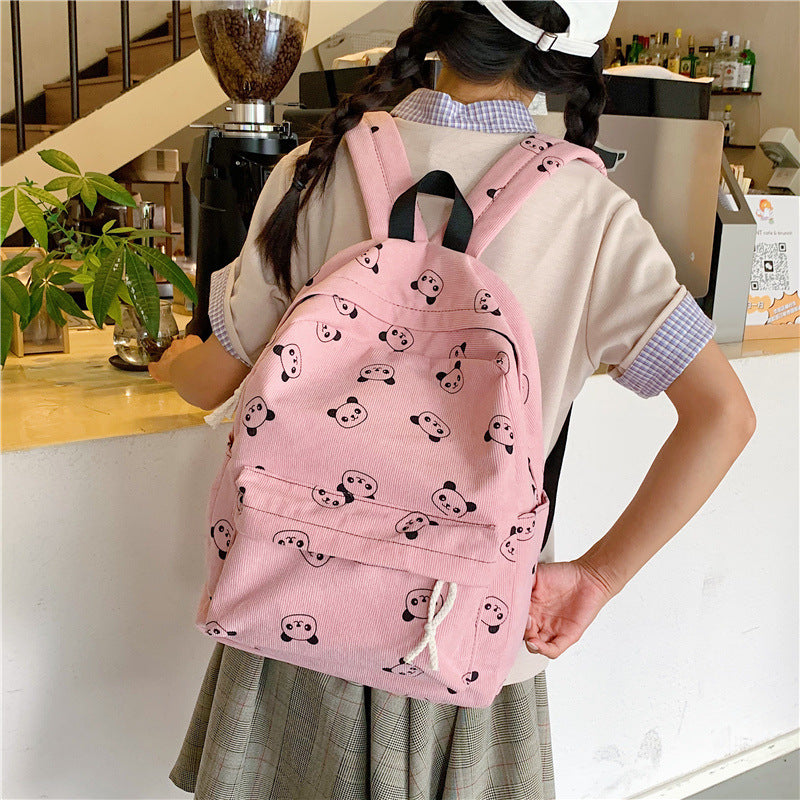 Casual backpack with panda motif Kalsten