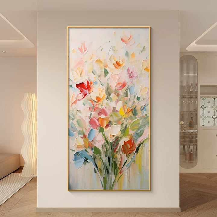 Artistic Textured Floral Canvas Artwork for Interiors