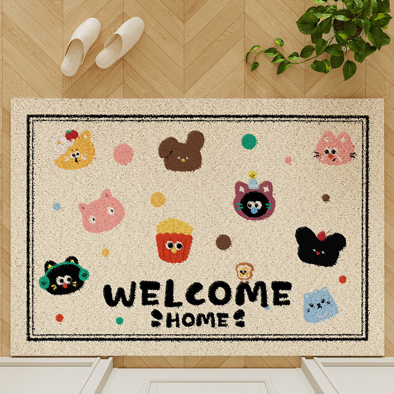 Whimsical Character Plush Welcome Mat