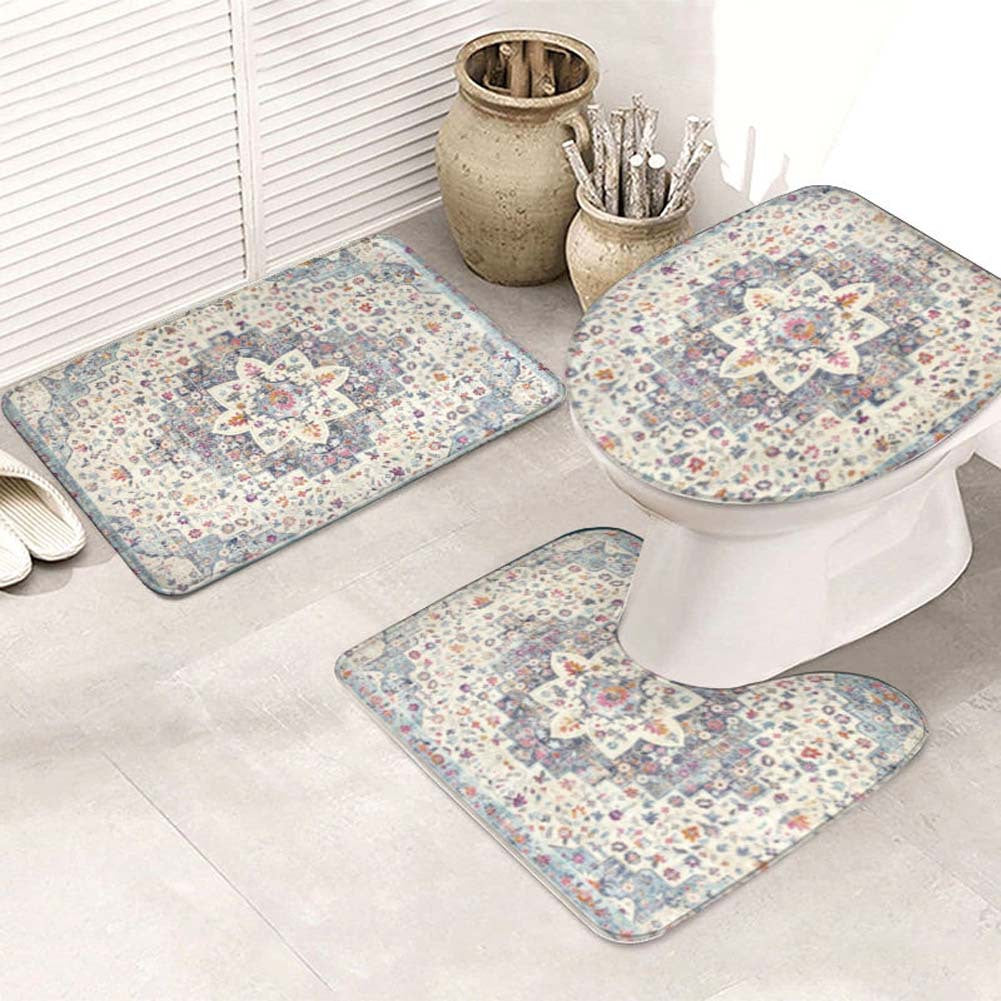 Vintage-Inspired Bath Mat Set
