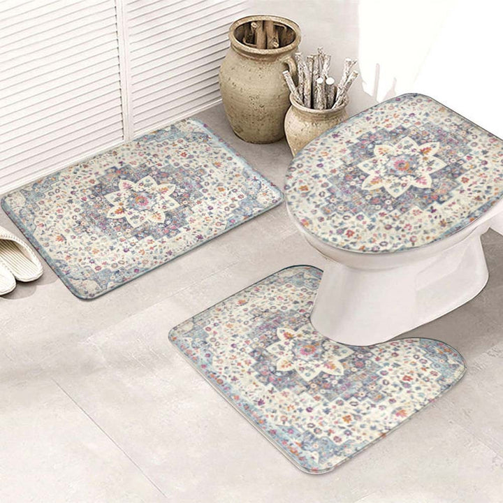 Vintage-Inspired Bath Mat Set