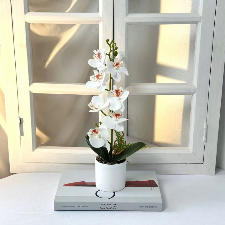 Artificial Orchid Centerpiece for Home Decor and Tabletop Display