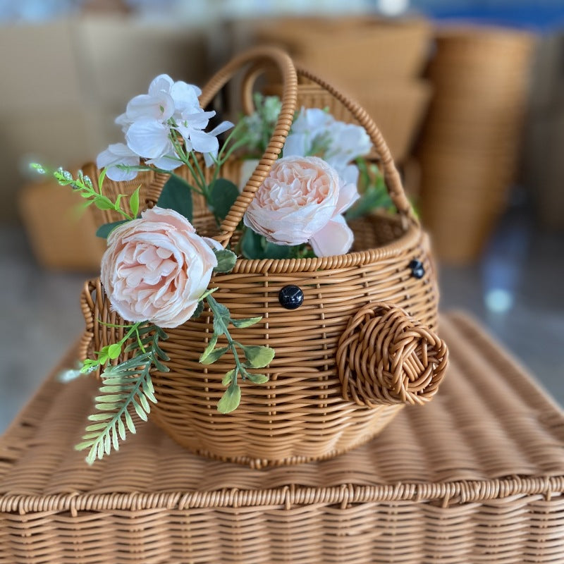 Cute Bunny-Shaped Woven Storage Basket Kalsten