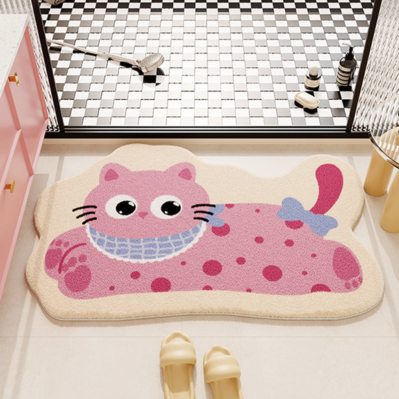 Panda-Themed Plush Bath Mat for Bathroom