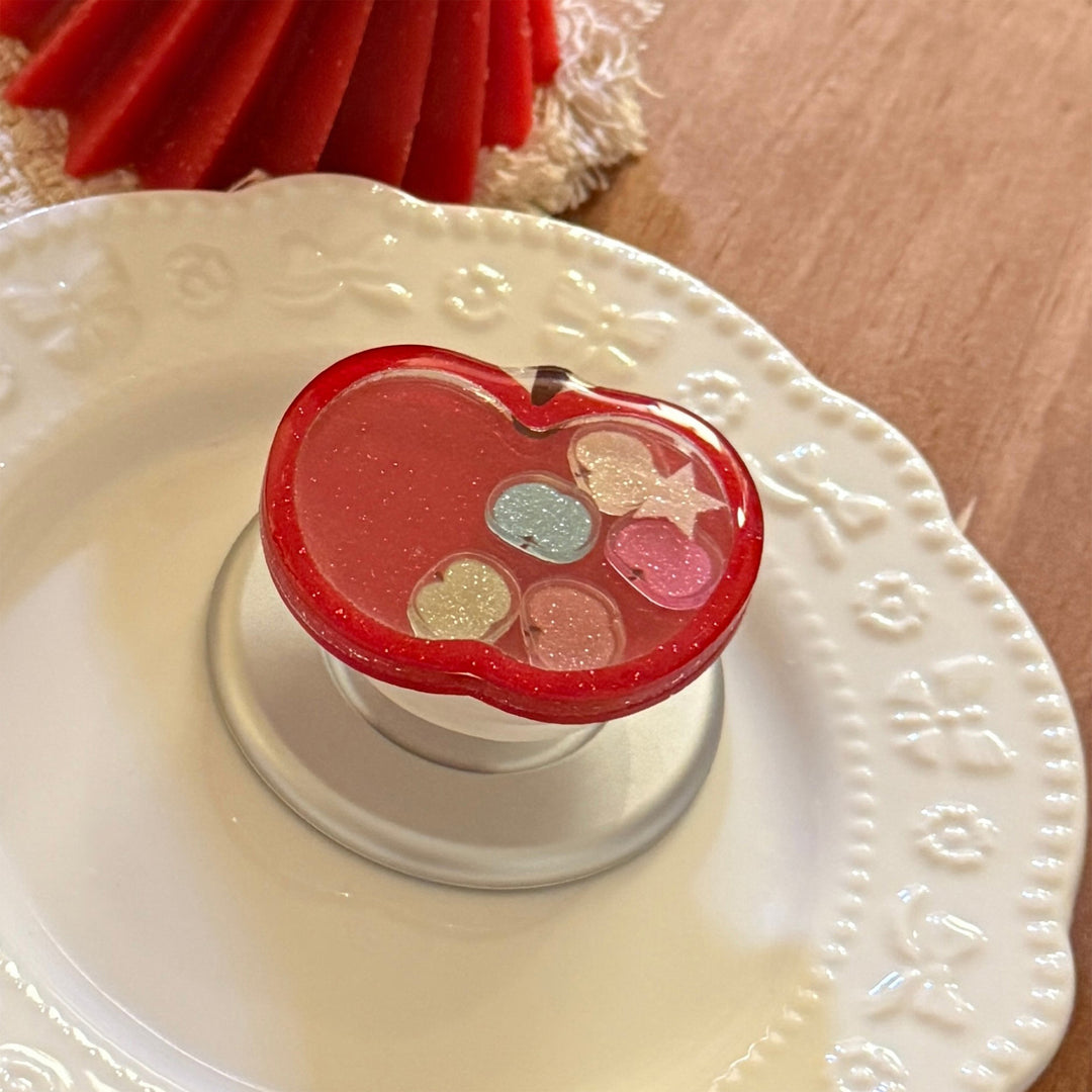 Funnier apple motif smartphone finger holder Kalsten