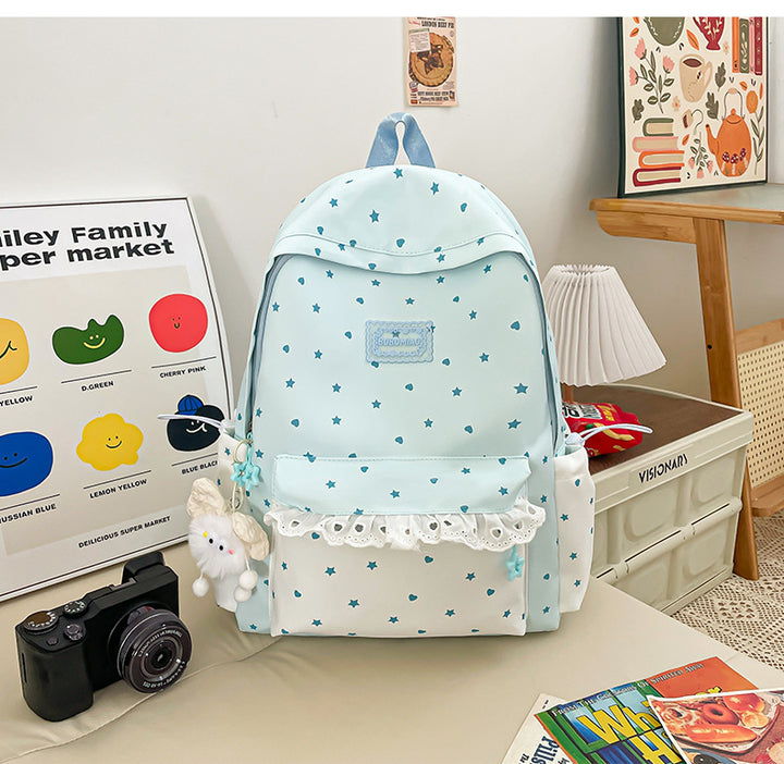 Cute Star Print Lightweight Backpack Kalsten
