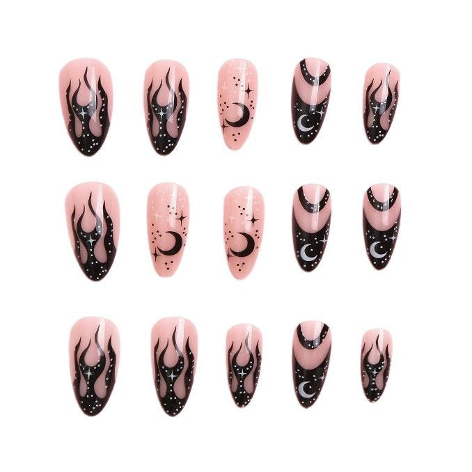 Artistic Moon-Themed Nail Art Enhancements Kalsten