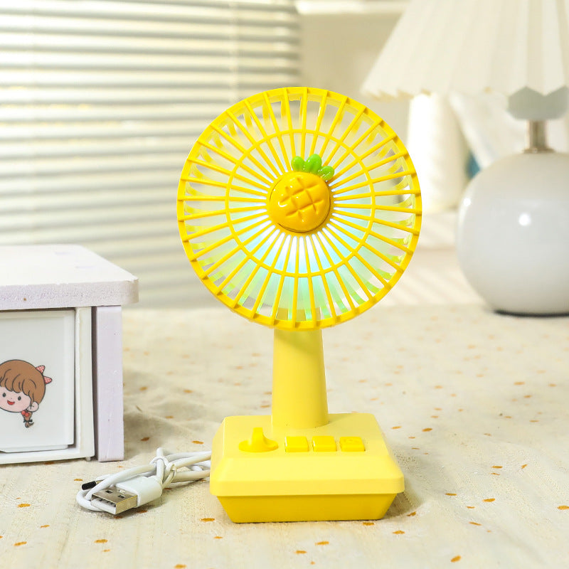 Ladies portable USB table fan in cheerful pineapple design Kalsten