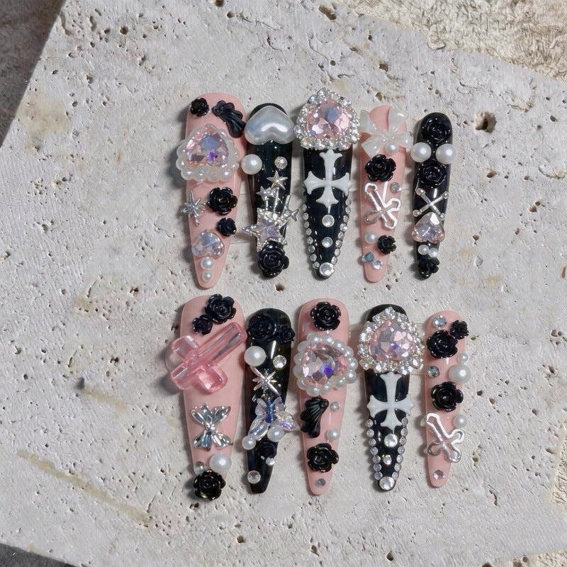 Gothic Decorative Press-On Nail Art Set