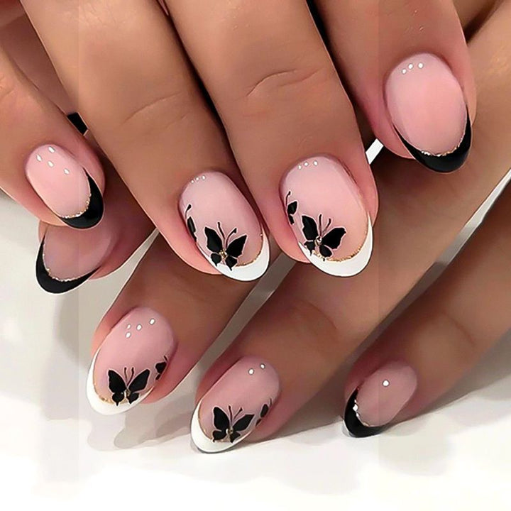 Nail art set with elegant butterfly designs Kalsten