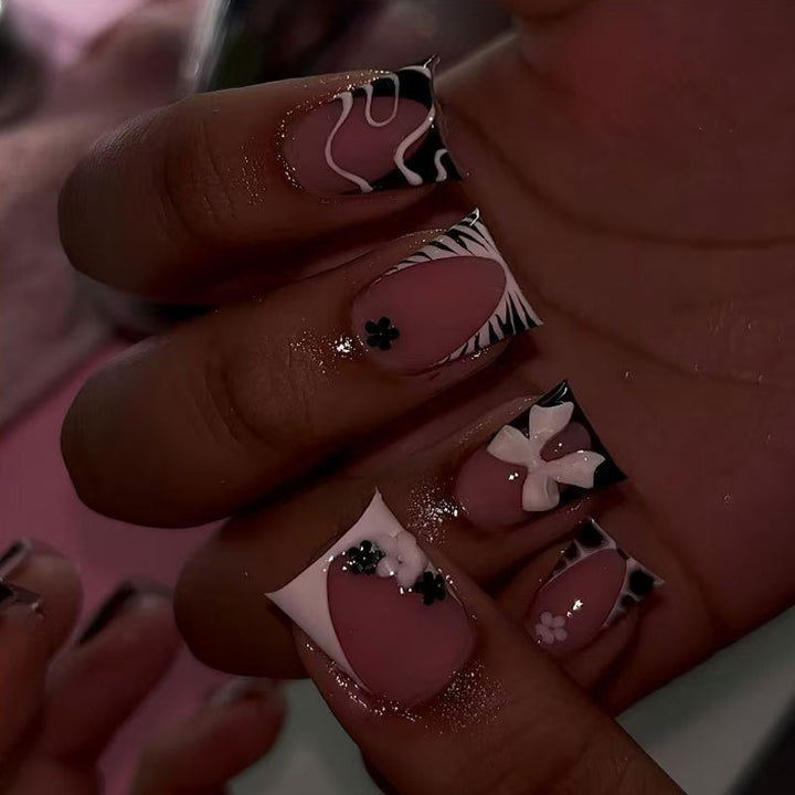 Artistic Press-On Nail Art