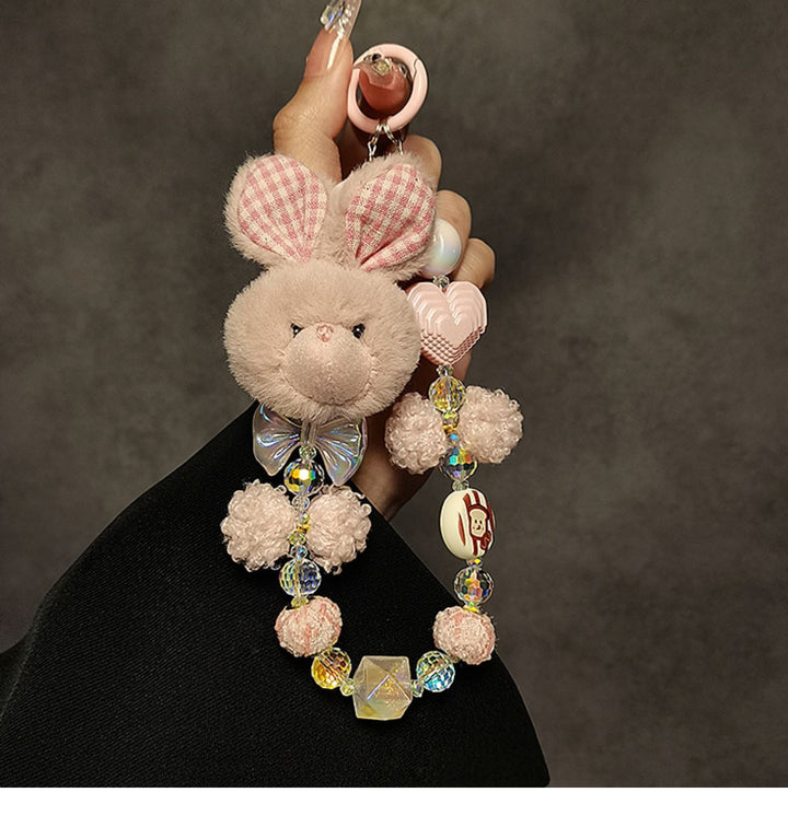 Cute Bunny-Themed Plush Charm Keychain Kalsten