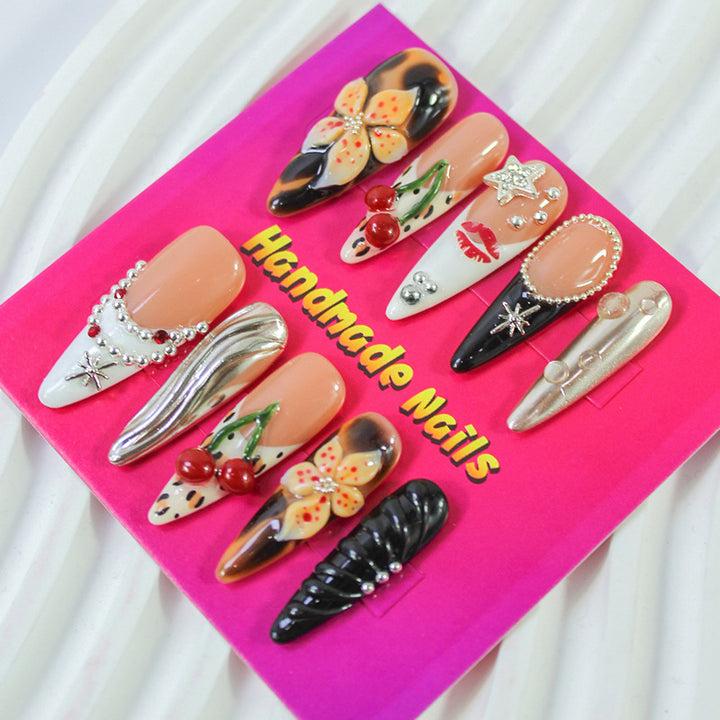 Nail art set with elegant handcrafted designs Kalsten