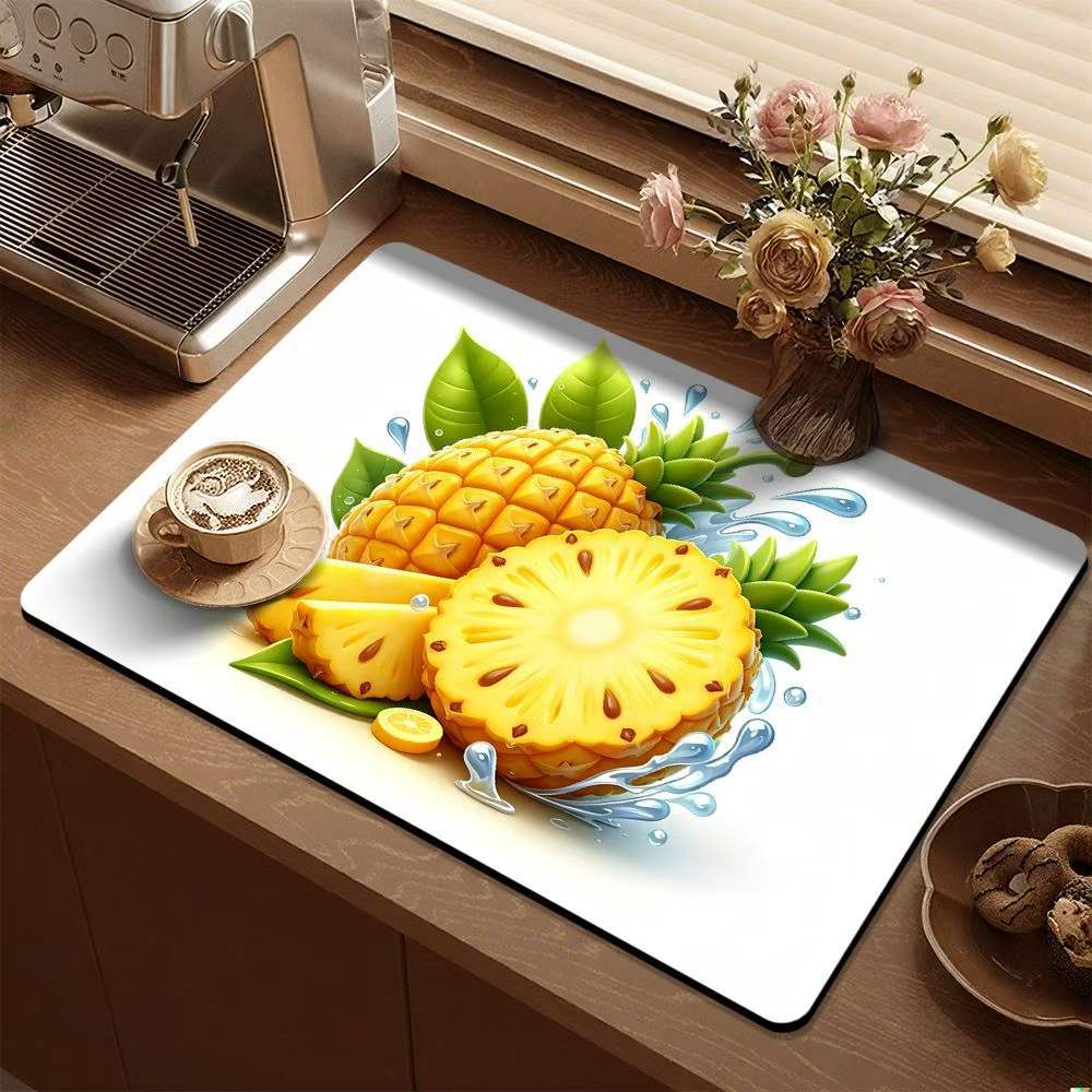 Lemon-Themed Decorative Kitchen Mat Kalsten