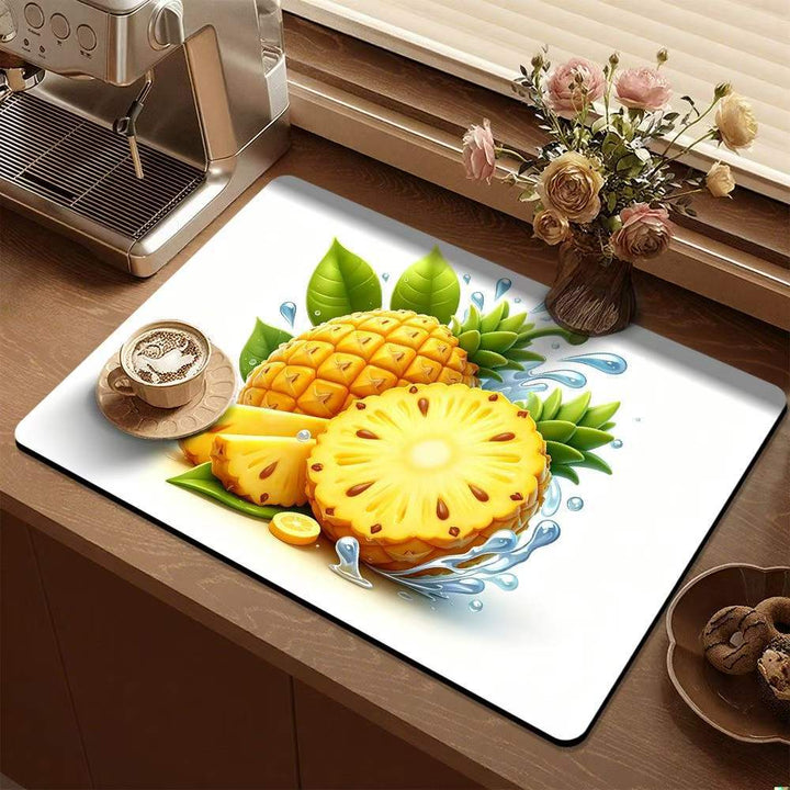 Lemon-Themed Decorative Kitchen Mat Kalsten