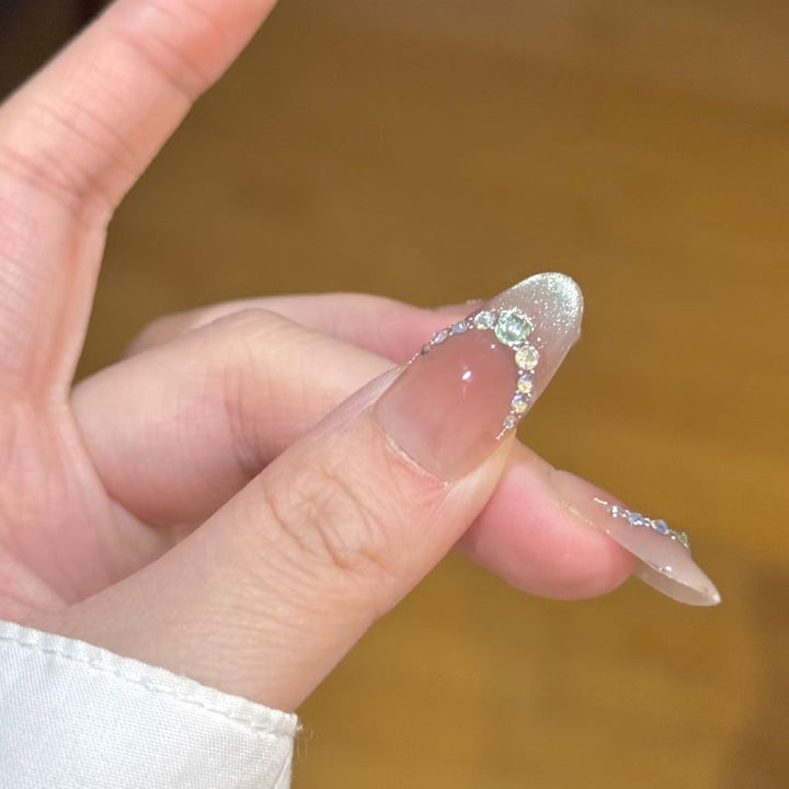 Elegant Rhinestone Accent Press-On Nail Extensions