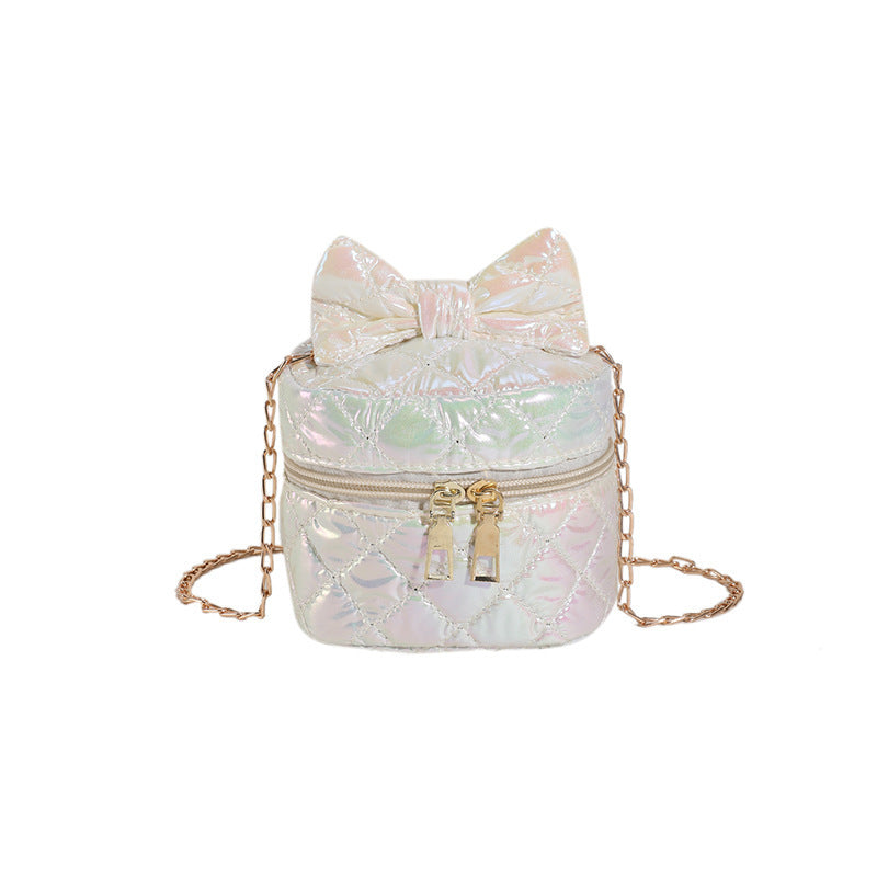 Quilted Bow Detail Mini Handbag