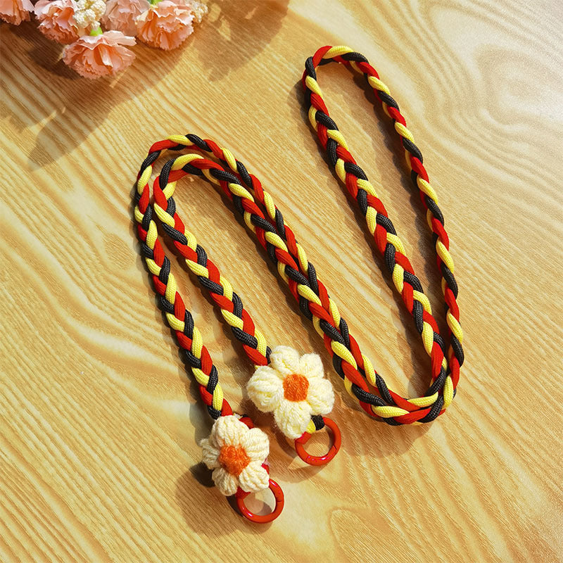 Woven Floral Pattern Utility Lanyard Kalsten