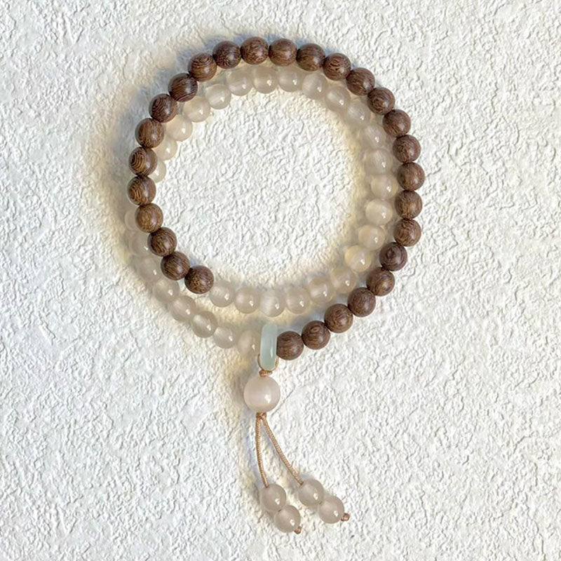 Natural Wood and Stone Beaded Bracelet Kalsten