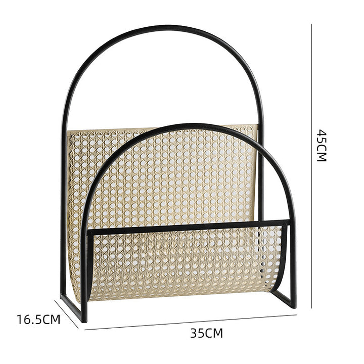 Unisex Elegant Magazine Holder with Artistic Weaving Structure Kalsten