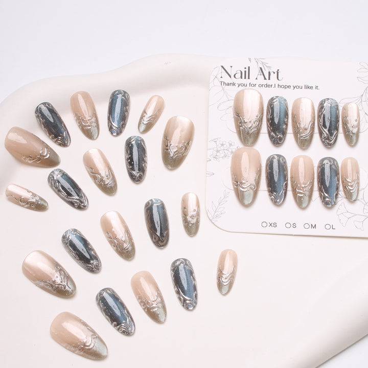 Elegant Glittering Press-On Nails Kalsten