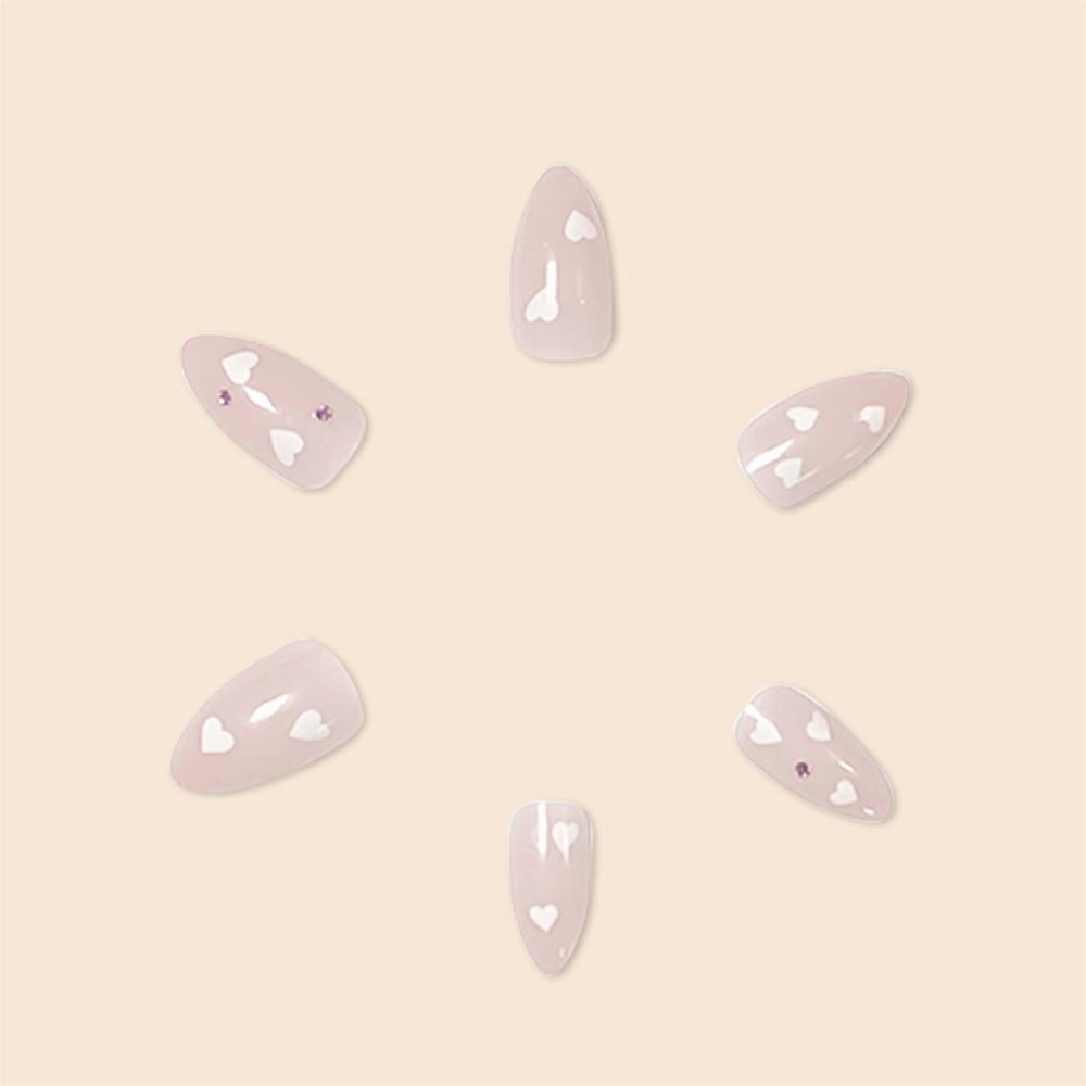 Elegant Heart-Inspired Nail Art