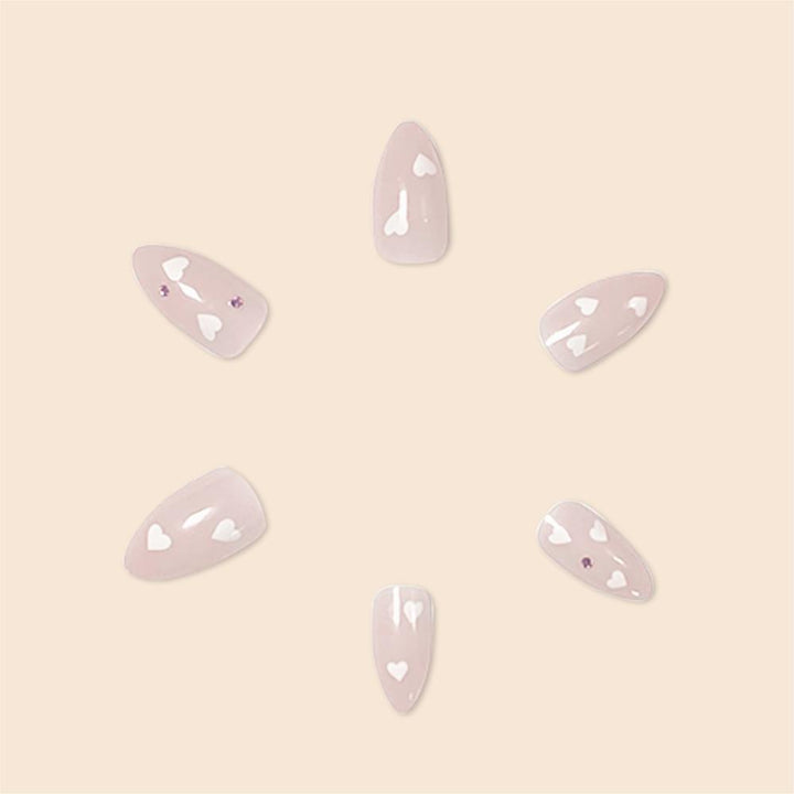 Elegant Heart-Inspired Nail Art