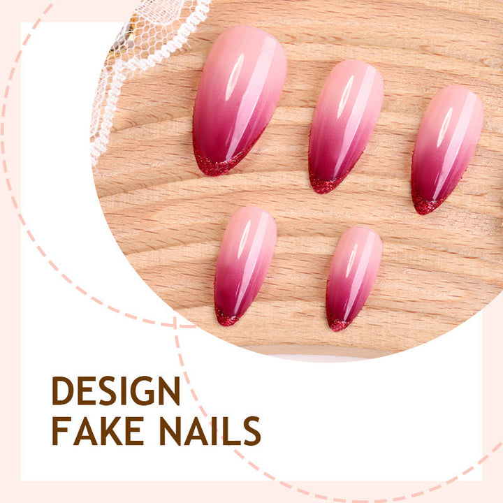 Nail set with elegant ombre color gradients Kalsten