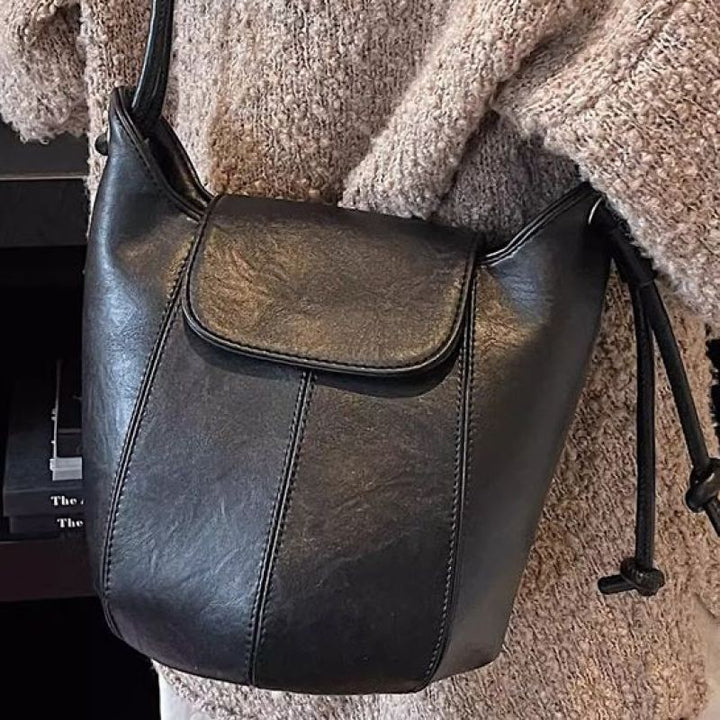Casual Leather Bucket Bag Kalsten