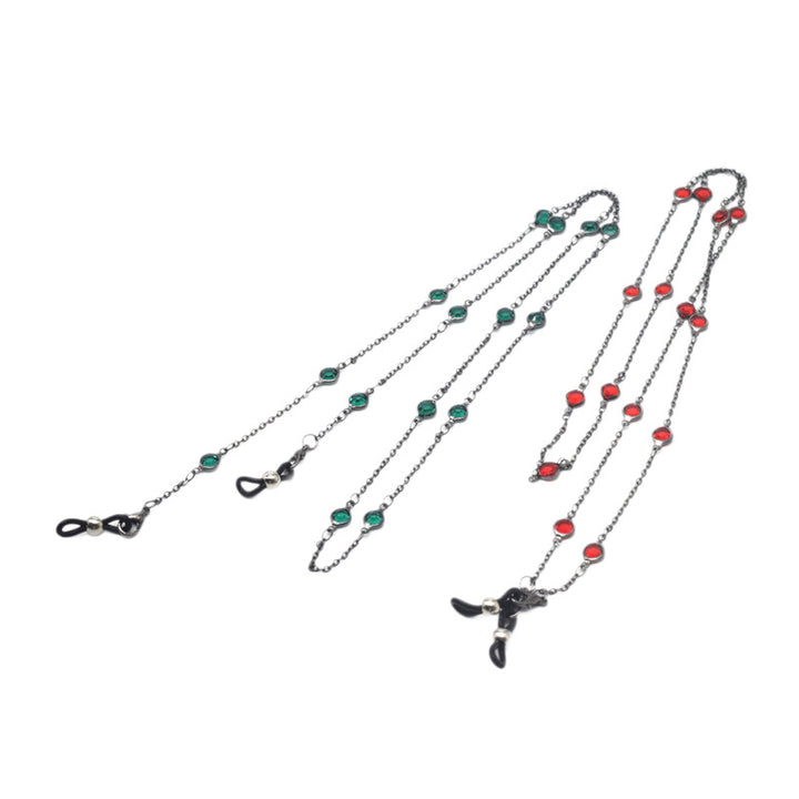 Stylish Crystal-Accented Eyewear Chain Kalsten