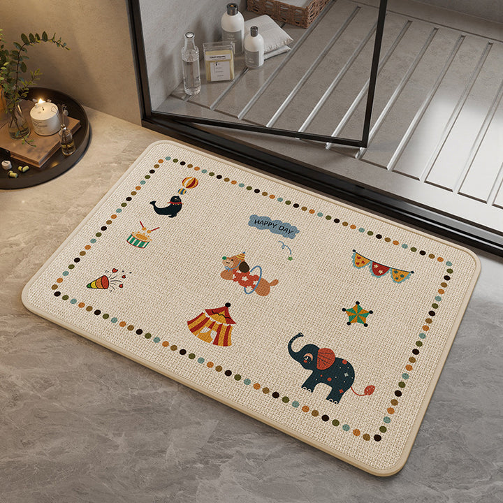 Decorative Cat-Themed Bath Mat Kalsten