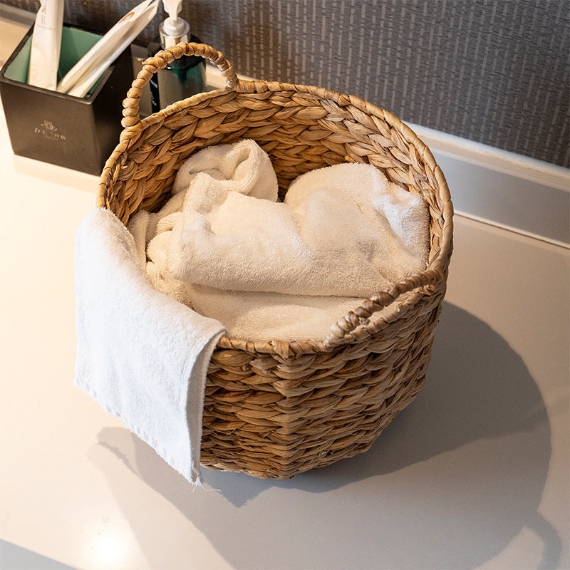 Handwoven decorative basket with heart motif Kalsten