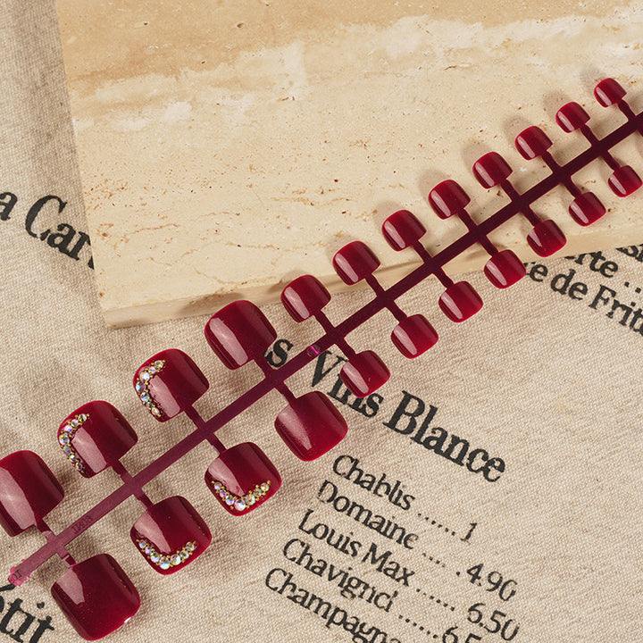 Glossy Decorative Press-On Nail Set Kalsten