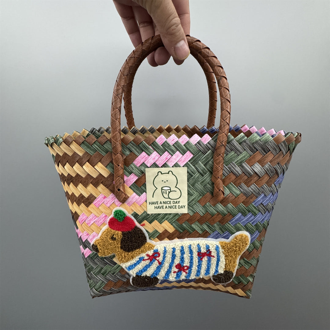 Playful and Handmade Basket Bag Kalsten