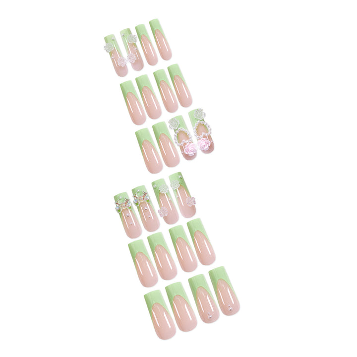 Artful artificial nails with floral and decorative accents Kalsten
