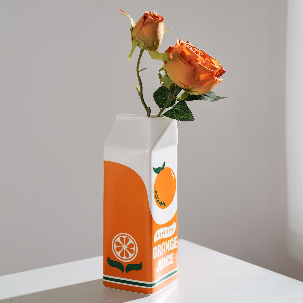 Ceramic Orange Juice Container