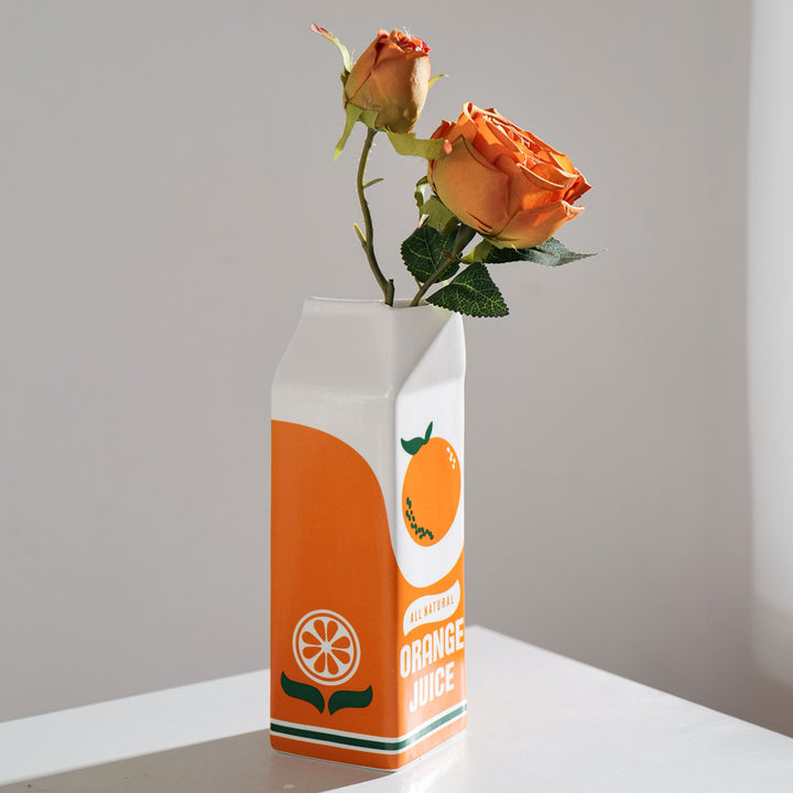 Ceramic Orange Juice Container