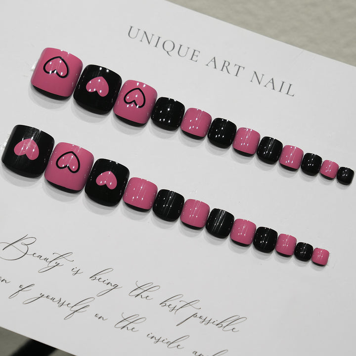 Love-Inspired Pedicure Nail Art